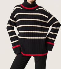 Soaked In Luxury - Musling Rollneck Rib Knit Pullover Sweater