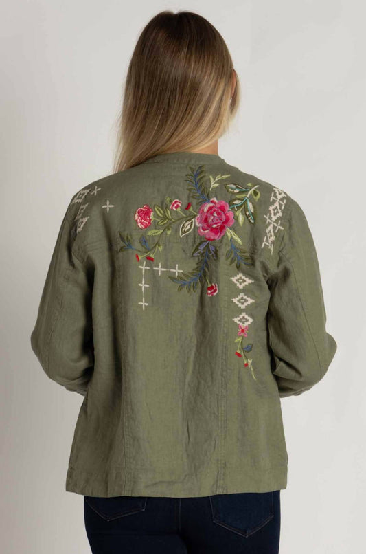 Johnny Was - Women's Linen Workwear Jacket