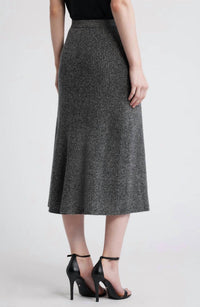 KOBI HALPERIN Women's Femi Skirt in heather black - women's skirt - detail view