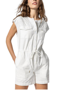 Lilla P - Short Sleeve Canvas Romper