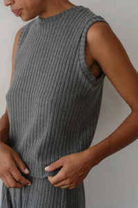 Donni. - Sweater Rib Shell Tank Top