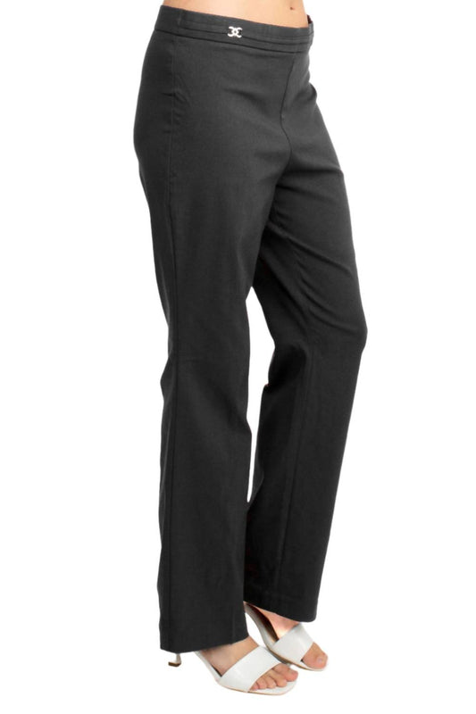 Counterparts - Banded Waist Pull On Straight Cut Hardware Detail Stretch Pant
