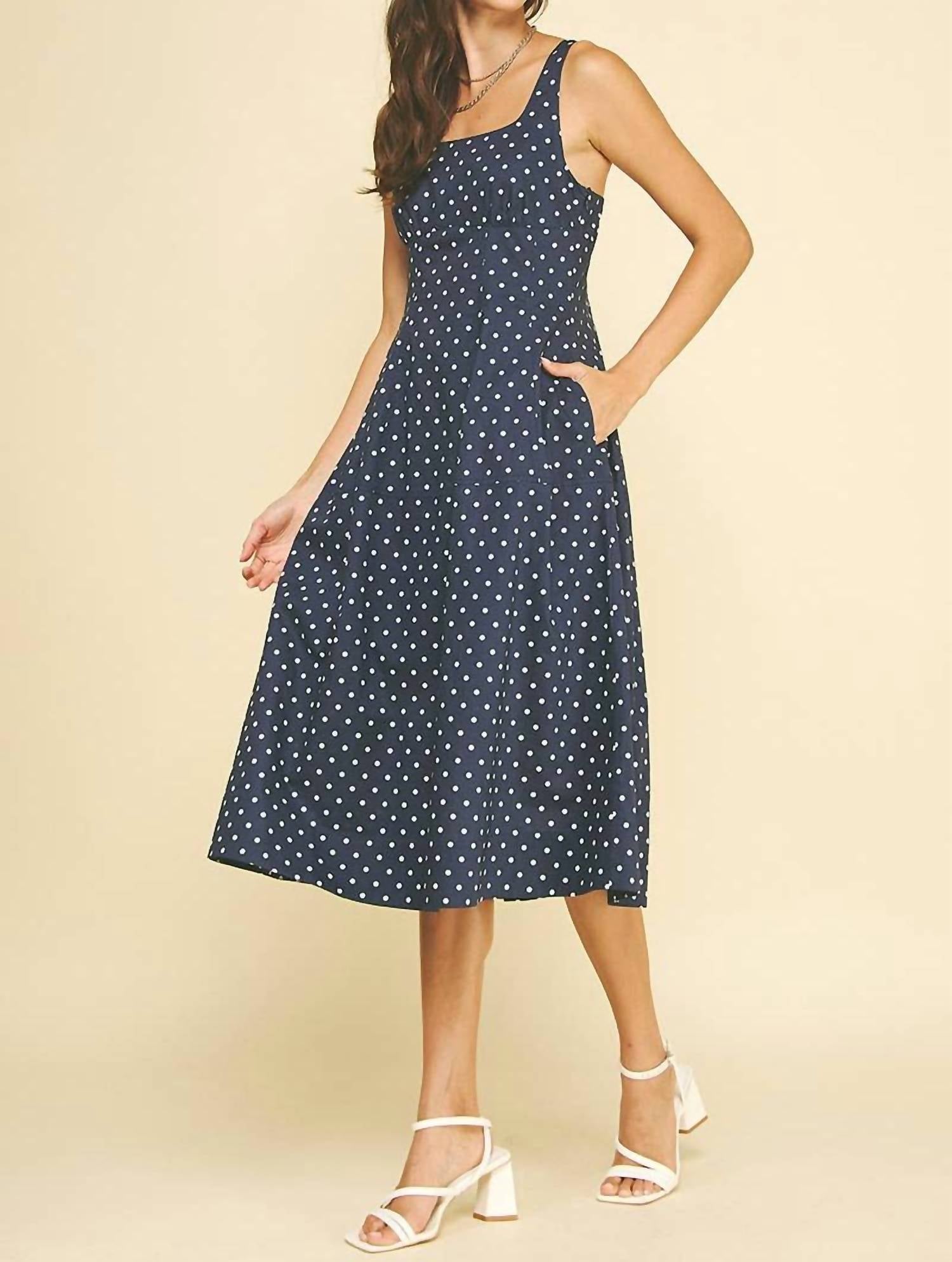 Pinch - Weekend Stroll Polka Dot Midi Dress