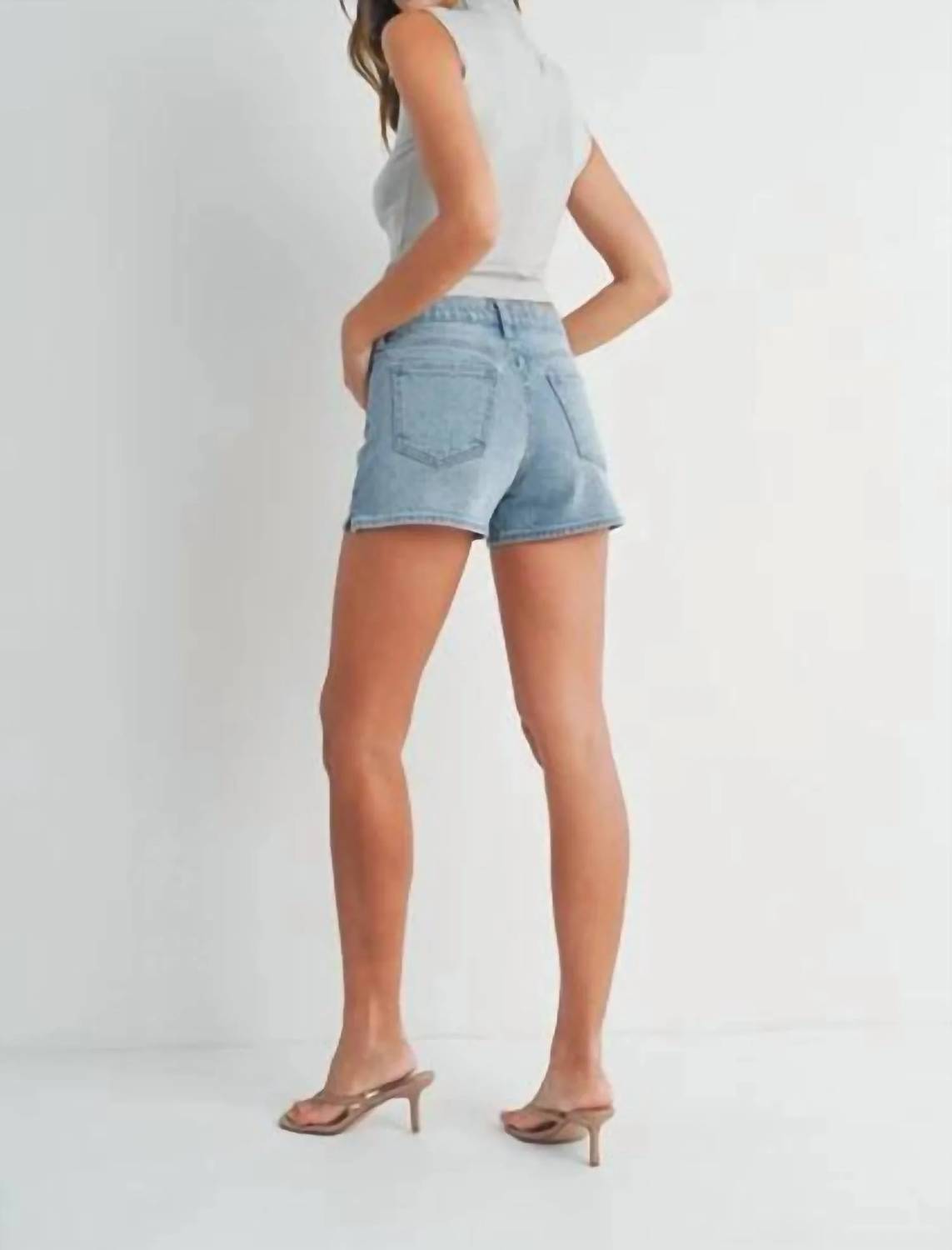 Just Black Denim - Classic Clean Stretch Denim Shorts