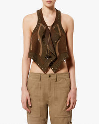 Isabel Marant - The Kelby Studded Patch Work Vest