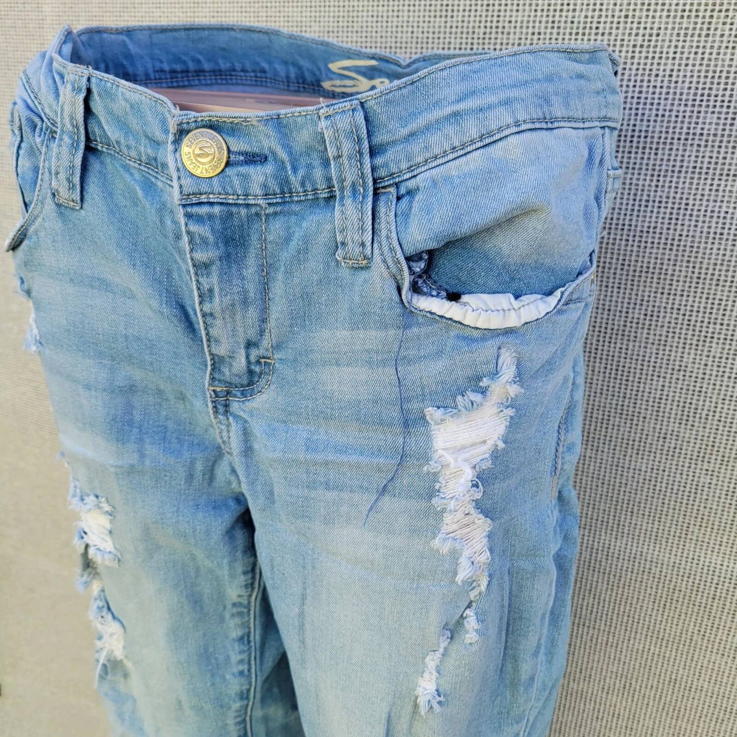 Seven 7 - Women's Skinny Easy Fit Distressed Jeans