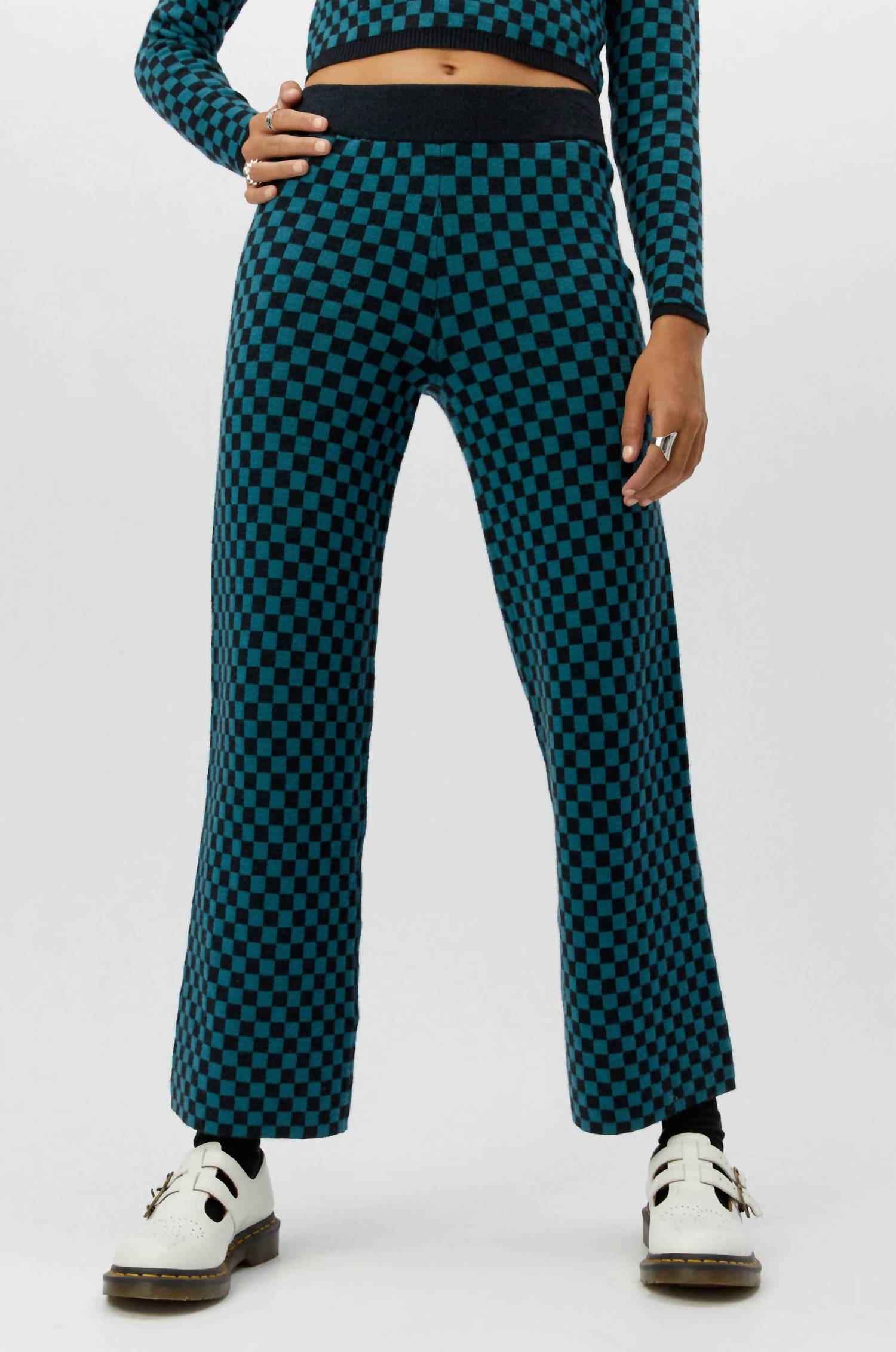 Daydreamer - Check High-rise Pants
