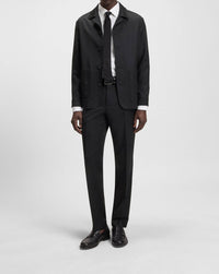 Hugo Boss Regular-fit Virgin-wool Serge Trousers in black - men's pants - alternate view