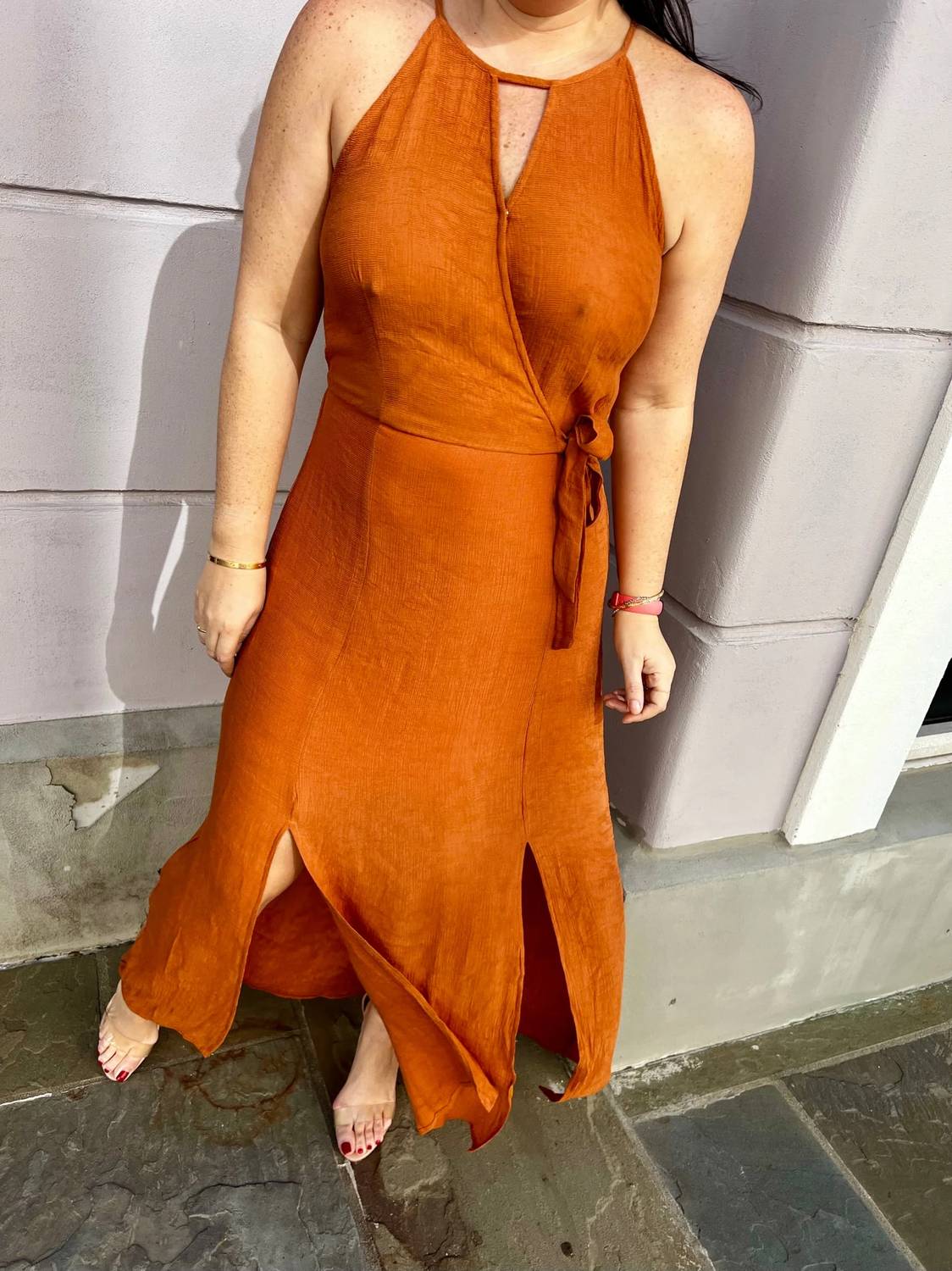 Staccato - Halter Neck Wrap Maxi Dress