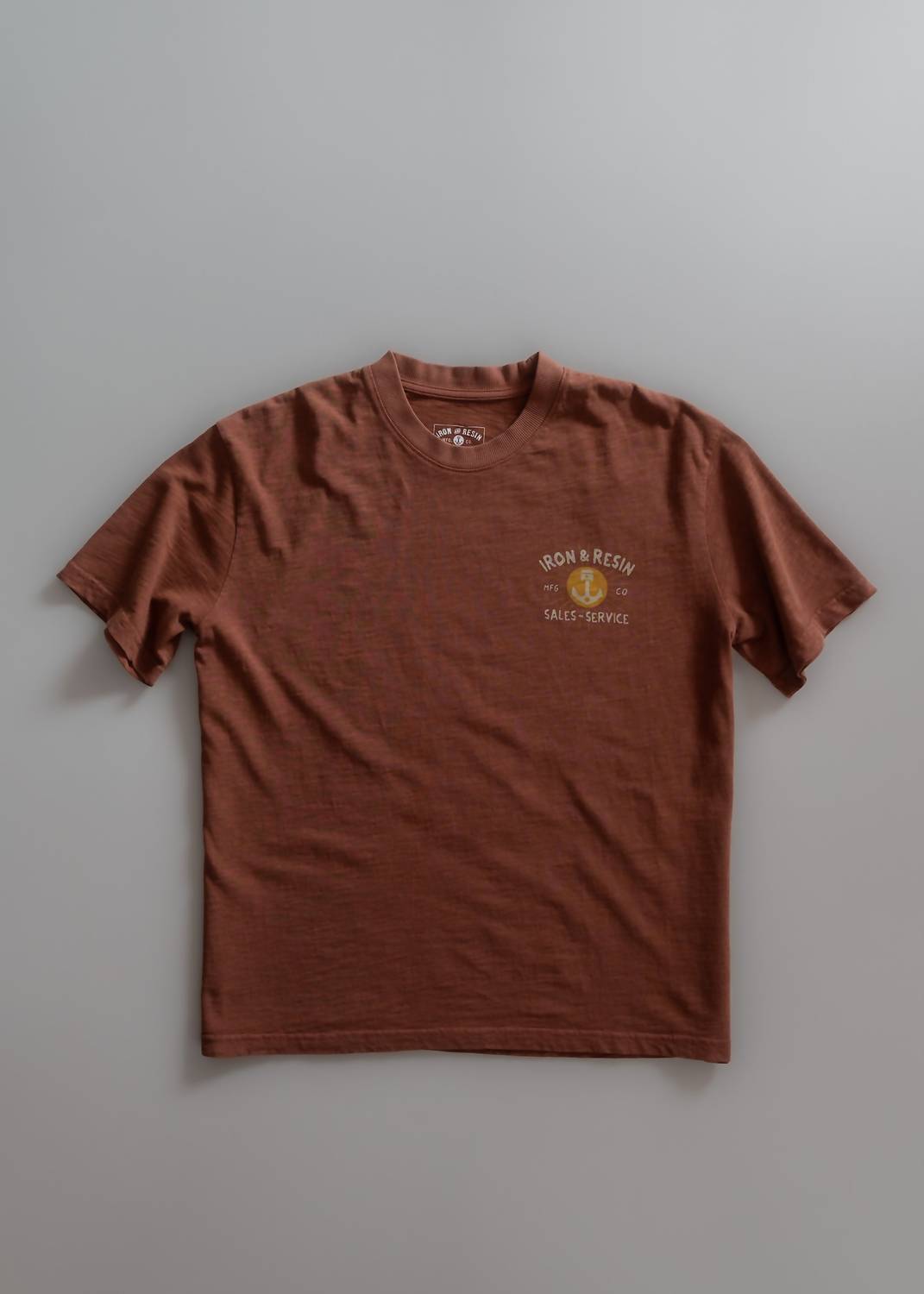 Iron & Resin Men's Sales And Service Tee in clay - men's t-shirt - alternate view