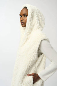 Joseph Ribkoff - Faux Fur Textured Stripe Vest