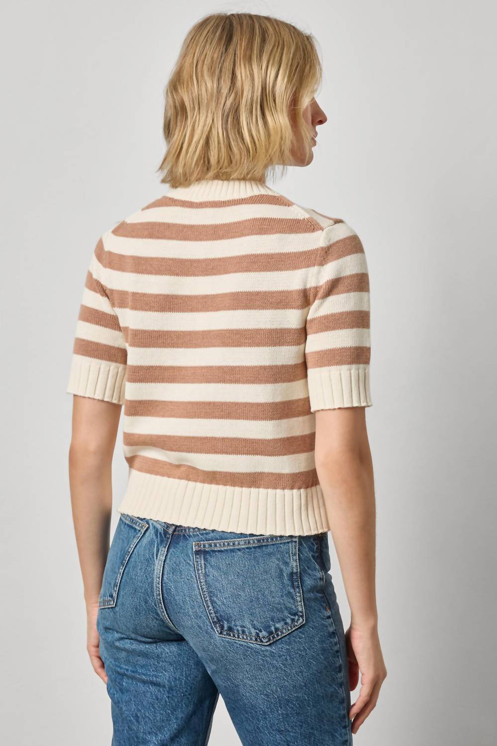 Lilla P - Elbow Sleeve Button Cardigan