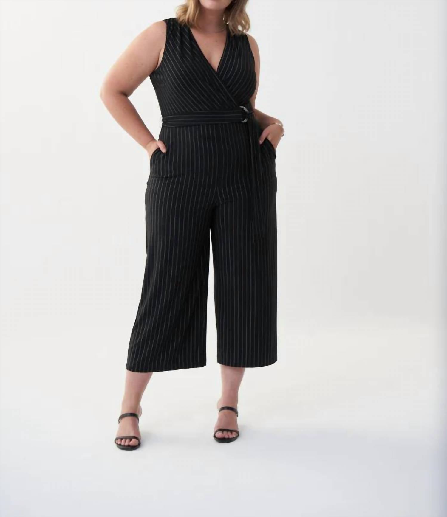 Joseph Ribkoff - Pinstripe Sleeveless Jumpsuit