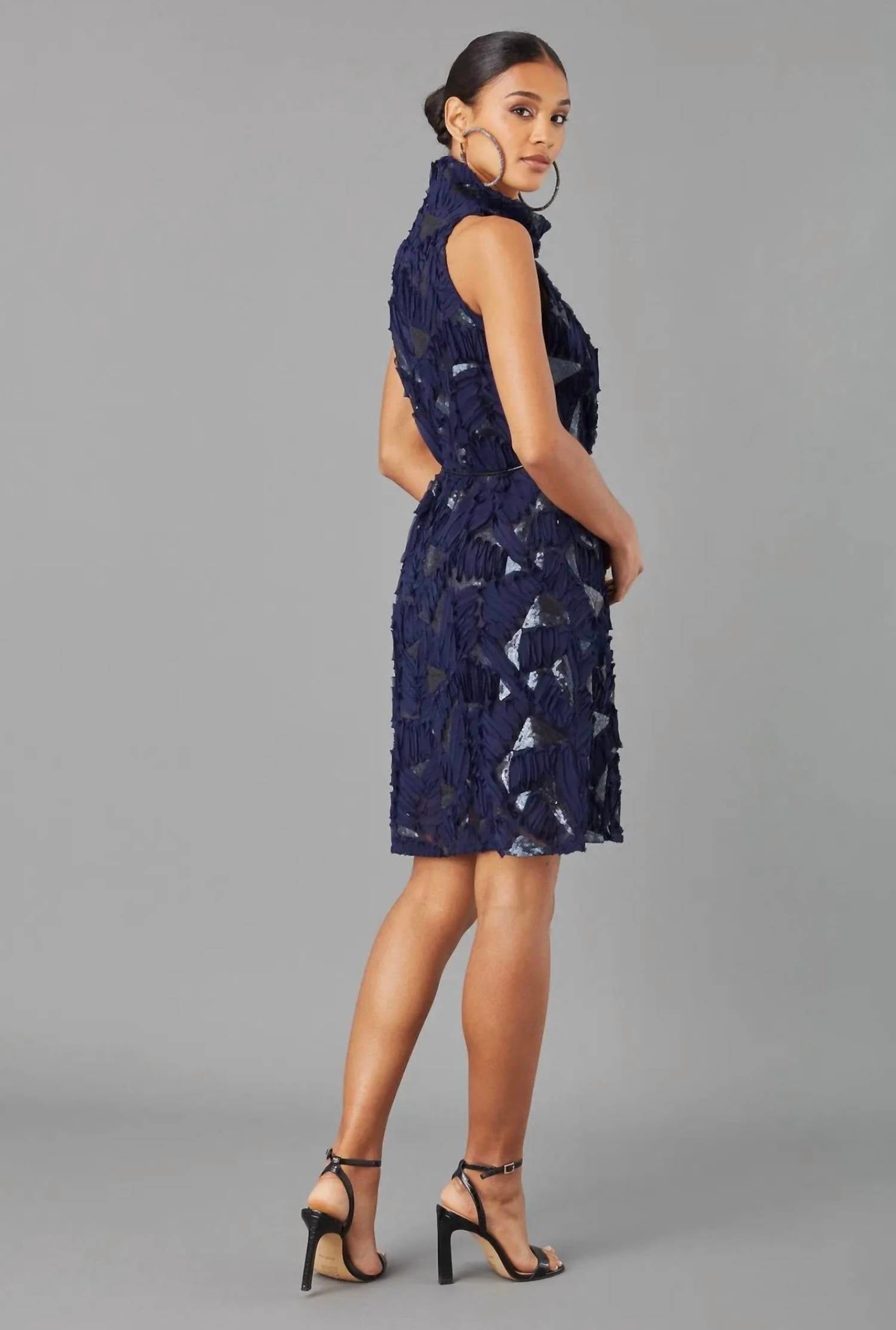 Lola & Sophie - Tulle & Sequin High Neck Dress