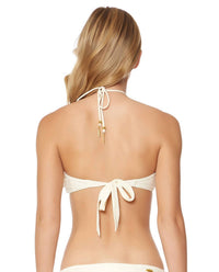Jessica Simpson - Flower Power Crochet High Neck Halter Bikini Top