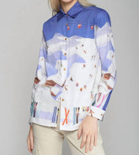 Vilagallo Nadine Ski Blouse in multi - women's long sleeve top