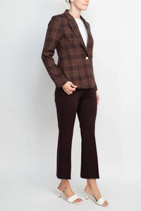 Nanette Lepore - Notched Collar Jacket With Ponte Pants Set