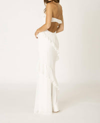 Cotton Candy La - Strapless Ruffle Tiered Maxi Dress