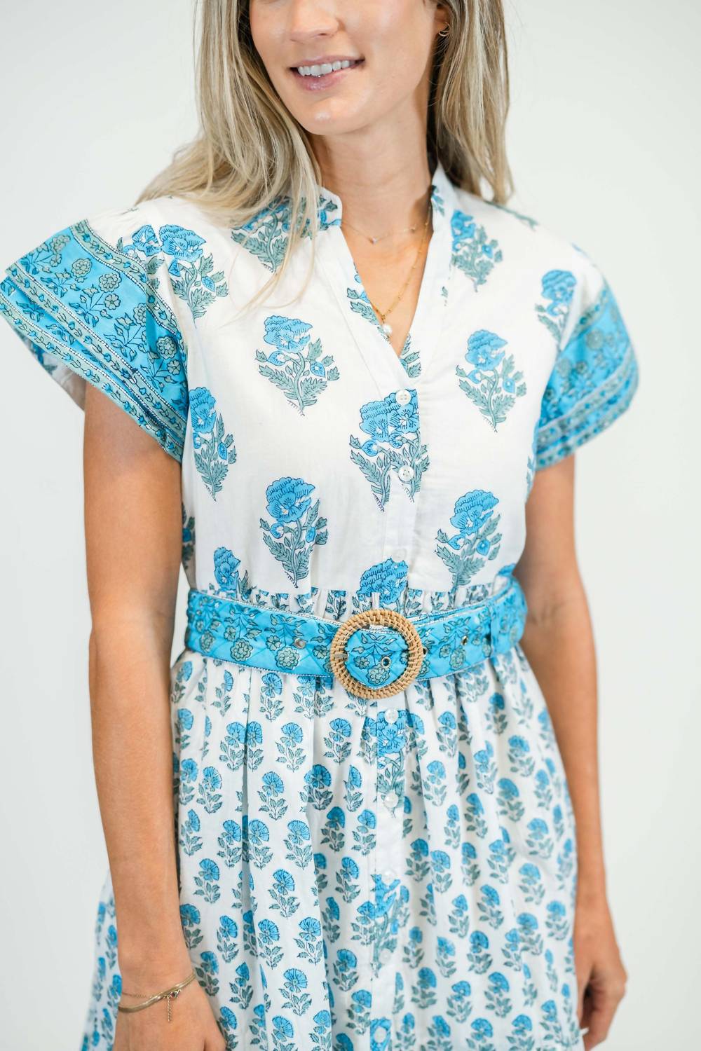 VICTORIA DUNN Callie Dress Capri Dress in blue - women's dress - alternate view