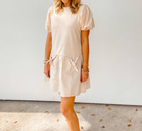 2.7 August Apparel - Bow Pocket Mini Dress
