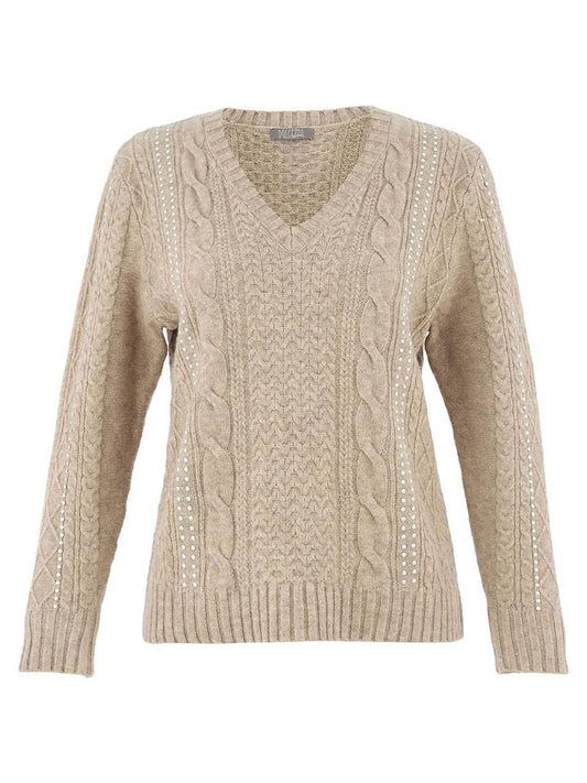 Dolcezza - Embellished V-neck Sweater