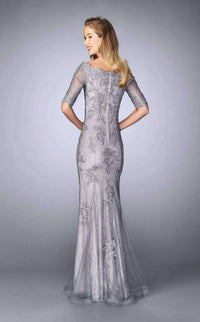 La Femme - Applique Evening Gown
