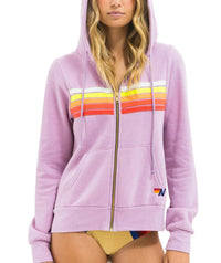 Aviator Nation - Five Stripe Cropped Zip Hoodie