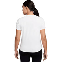NIKE One Classic Dri-fit Short Sleeve Top in tattoo white - women's t-shirt - detail view