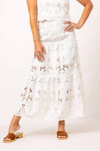 Lucy Paris - Kelly Lace Midi Skirt