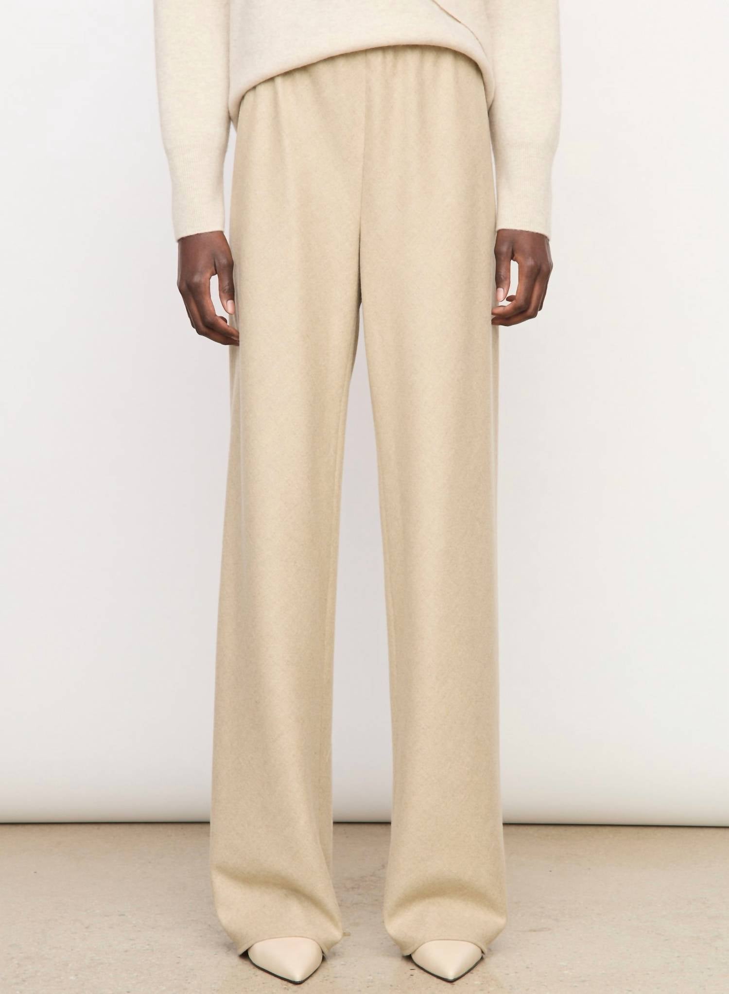 Vince - High Waist Wool Blend Bias Pant