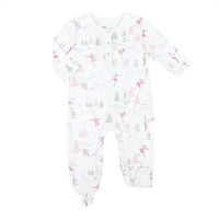 Petidoux - Baby's Ice-skating Snowmen Pima + Hat Onesie
