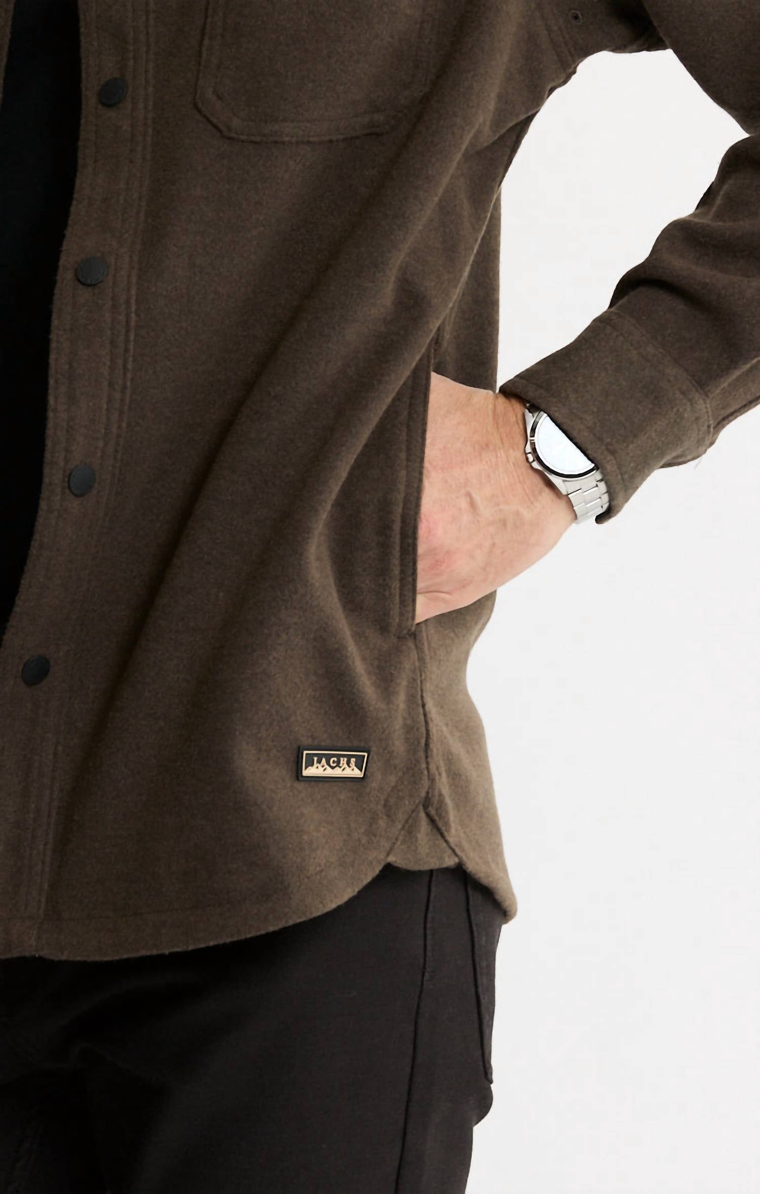 Jachs New York - Brushed Knit Long Sleeve Overshirt