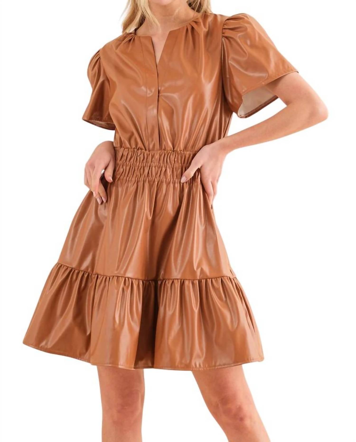 And The Why - Figure Us Out Vegan Leather Dress