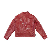 Knotwtr - Unisex I’m Worth A Lot Long Sleeve Leather Jacket