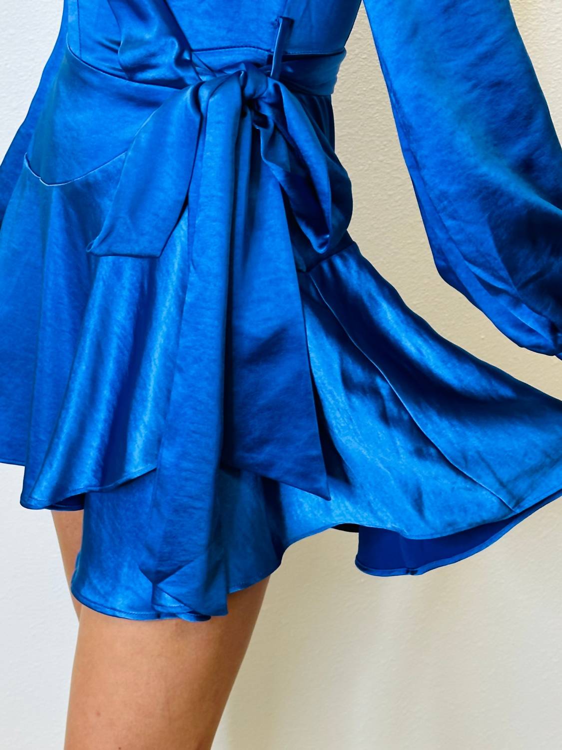 Lucy Paris - Adonia Metallic Wrap Mini Dress