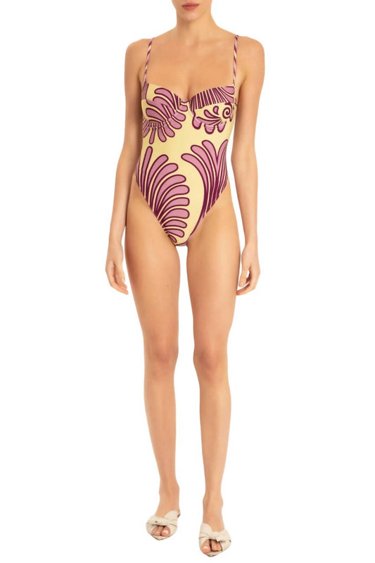 Adriana Degreas - Deco Shell Swimsuit with Straps