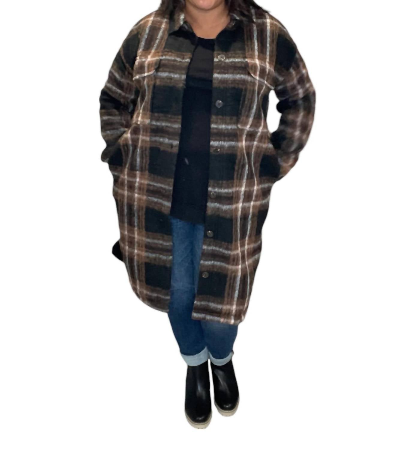 Saltwater Luxe - Plaid Button Up Jacket