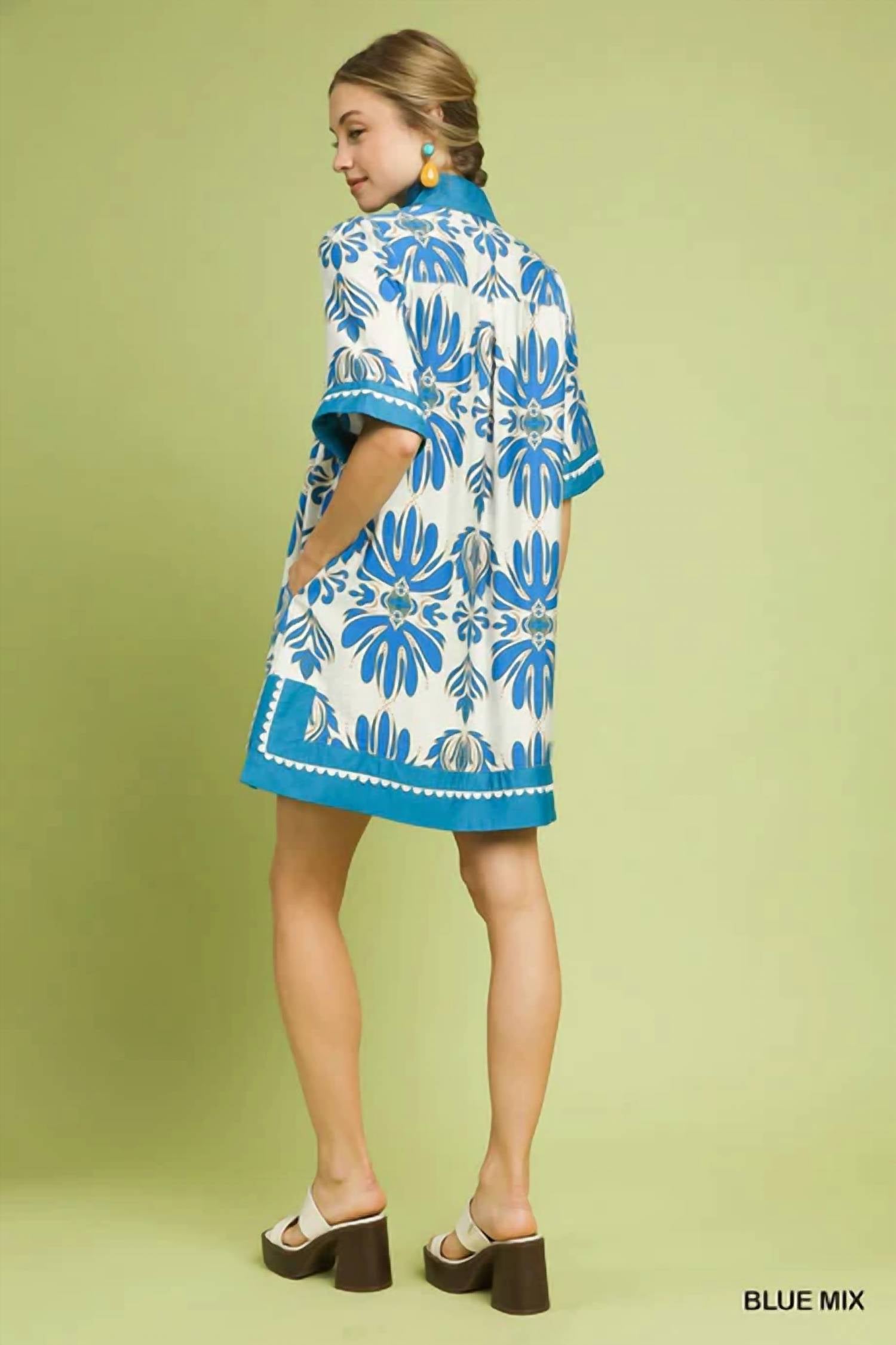 Umgee - Border Printed Dress