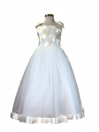 Tha Canadian Profile - Girl's Basket Weave Communion Dress