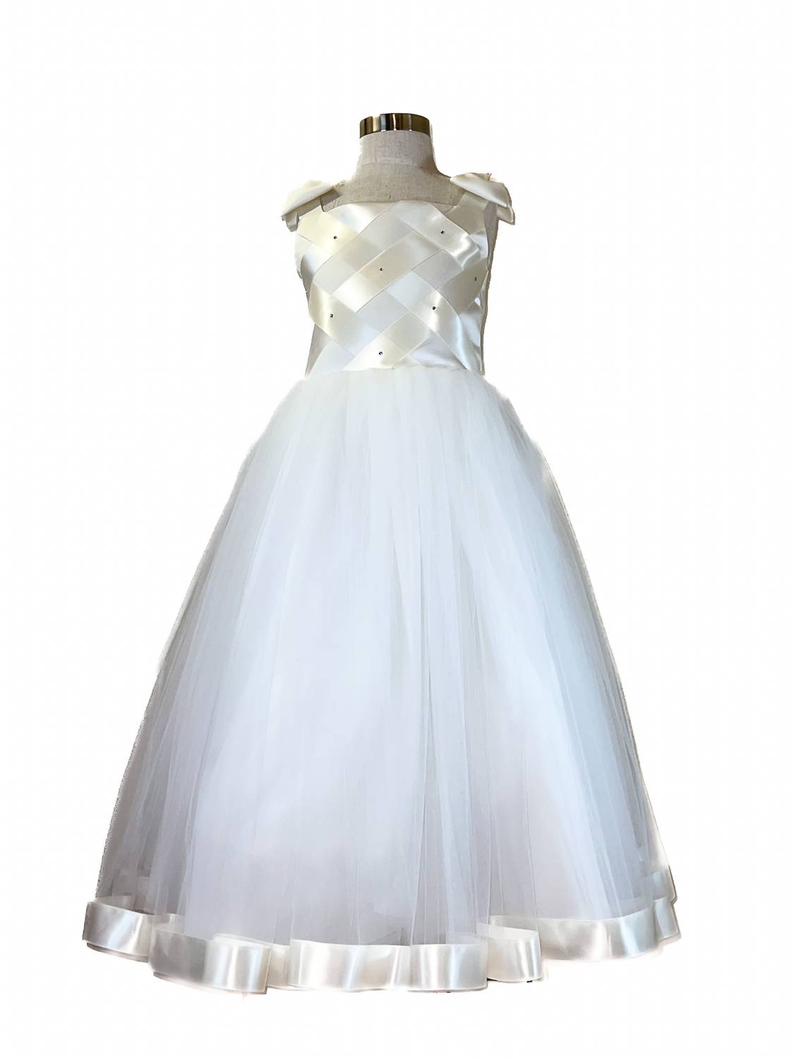 Tha Canadian Profile - Girl's Basket Weave Communion Dress