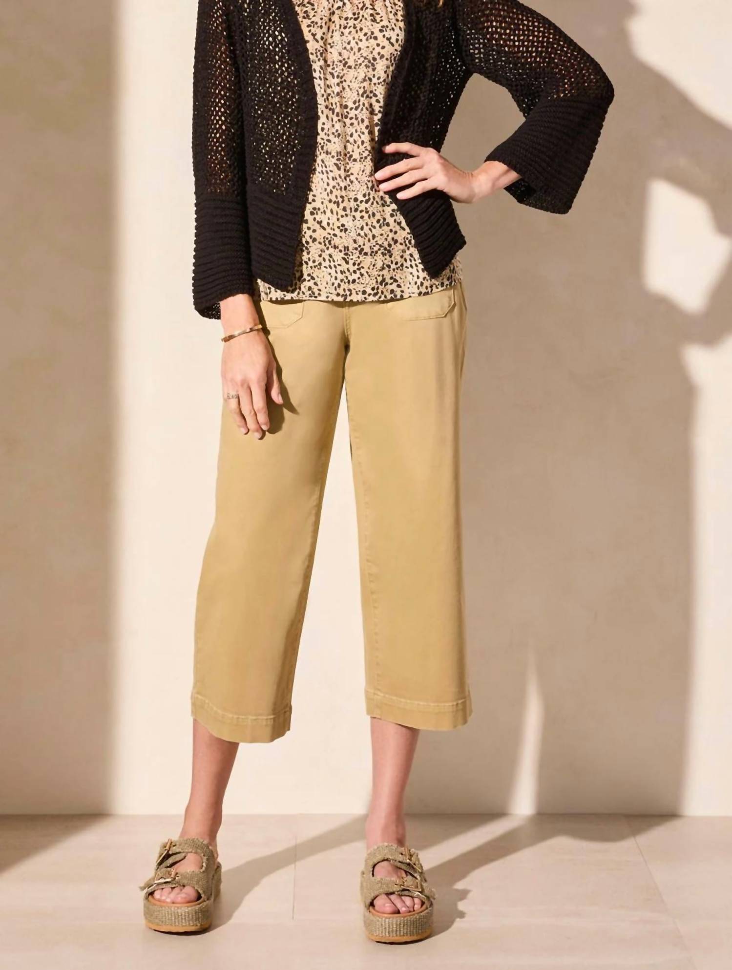 TRIBAL Bell Sleeve Cardigan in black - women's cardigan - alternate view