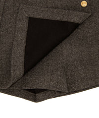 8apart Junior Women's Ellen Flannel Button Skirt in grey - women's skirt - detail view