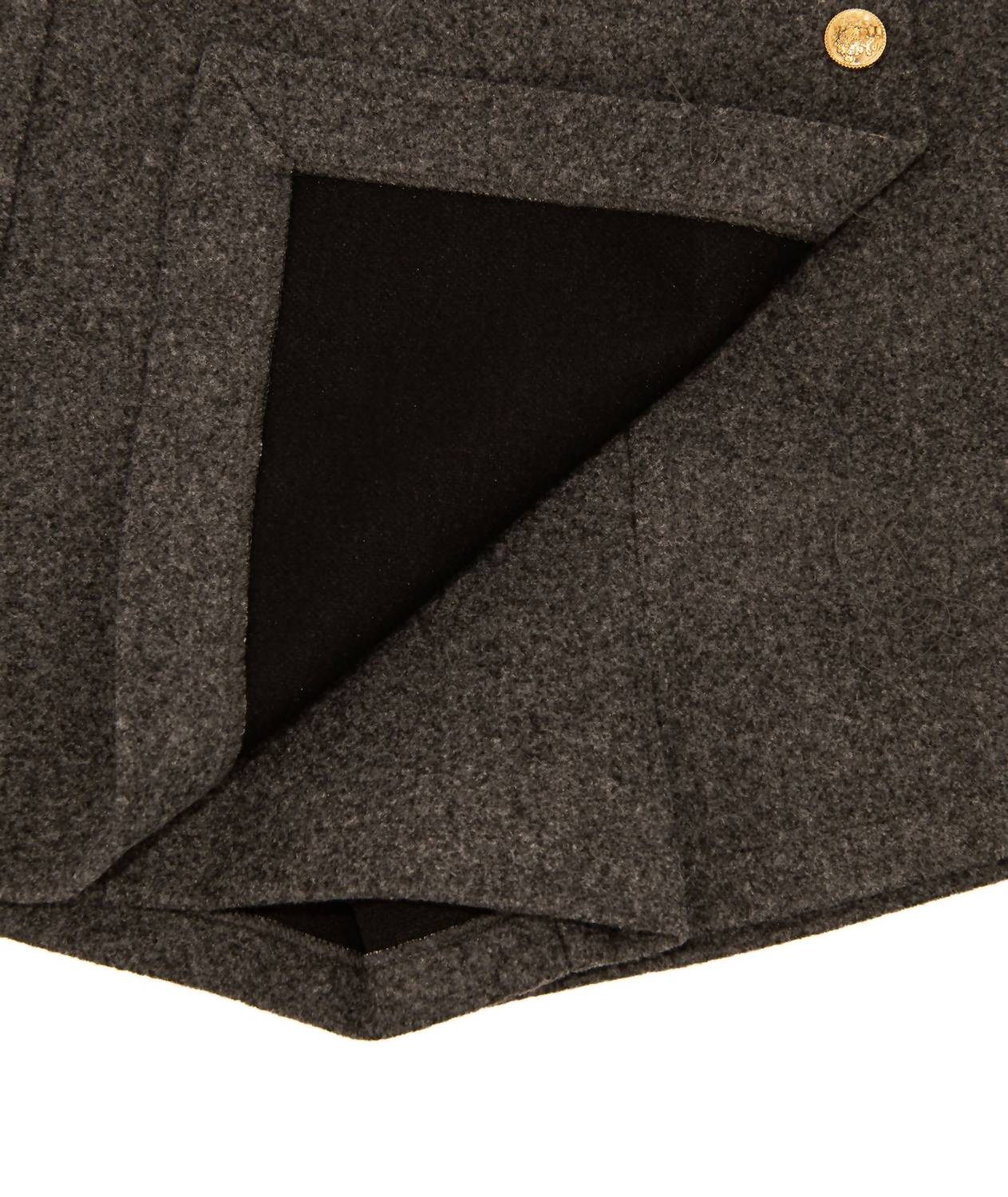 8apart Junior Women's Ellen Flannel Button Skirt in grey - women's skirt - detail view
