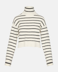 STEVE MADDEN Narsha Sweater in ivory stripe - women's sweater - alternate view