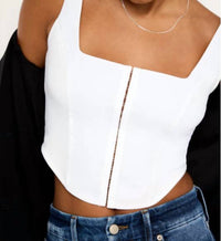 Good American - Poplin Hook Corset Top