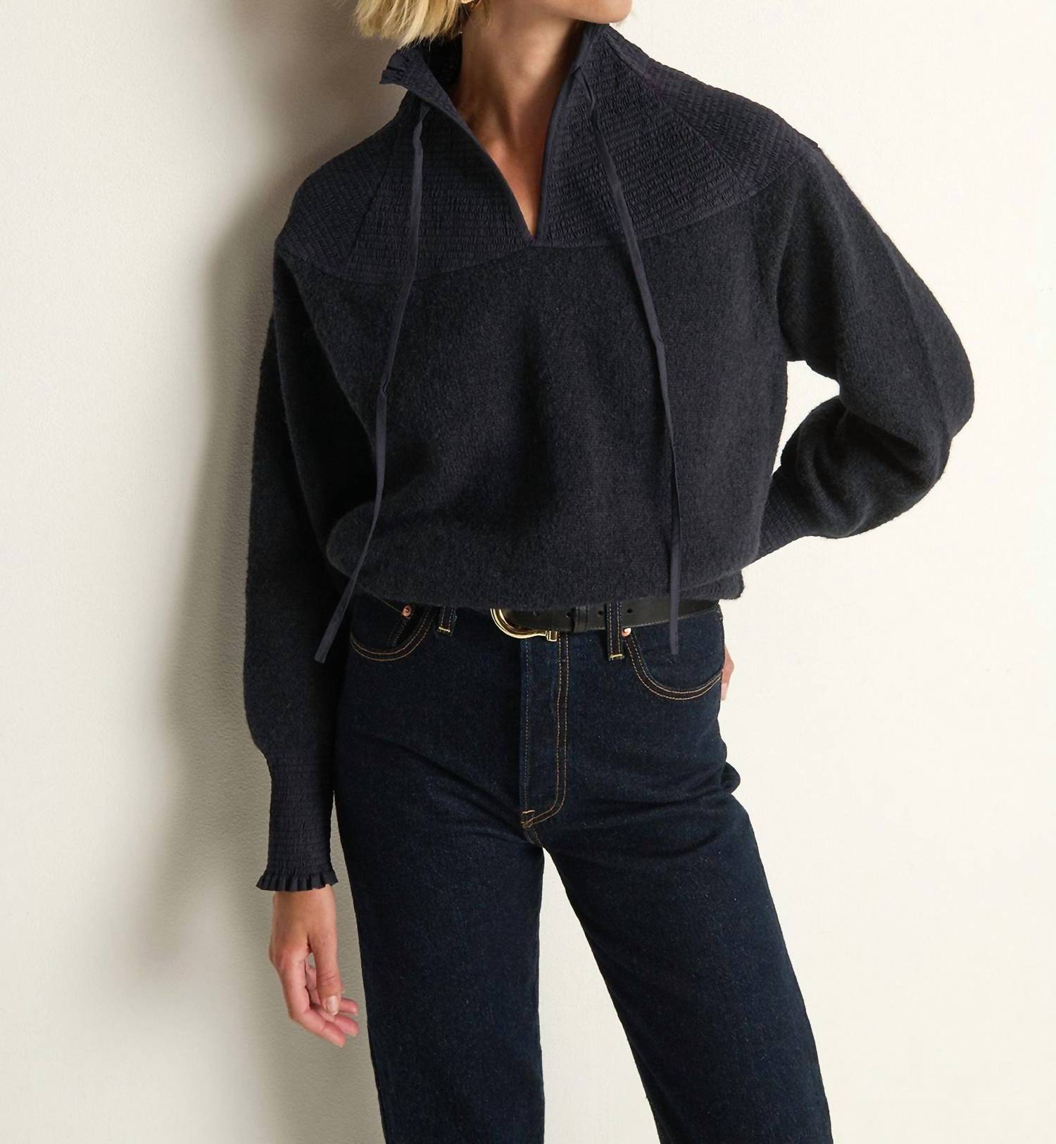 Nation LTD Babette Long Sleeve Sweater in night sky - women's sweater - alternate view
