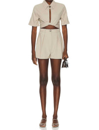 Matthew Bruch - Collared Wrap Top