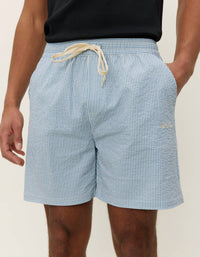 Les Deux - Stan Stripe Seersucker Swim Shorts