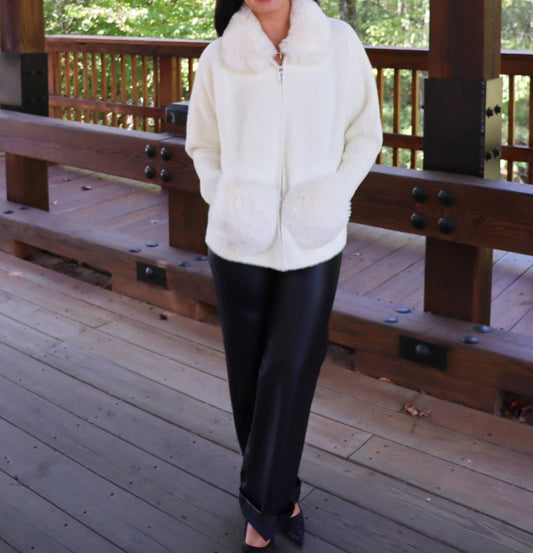 Act Pretty - Faux Fur Sweater Coat