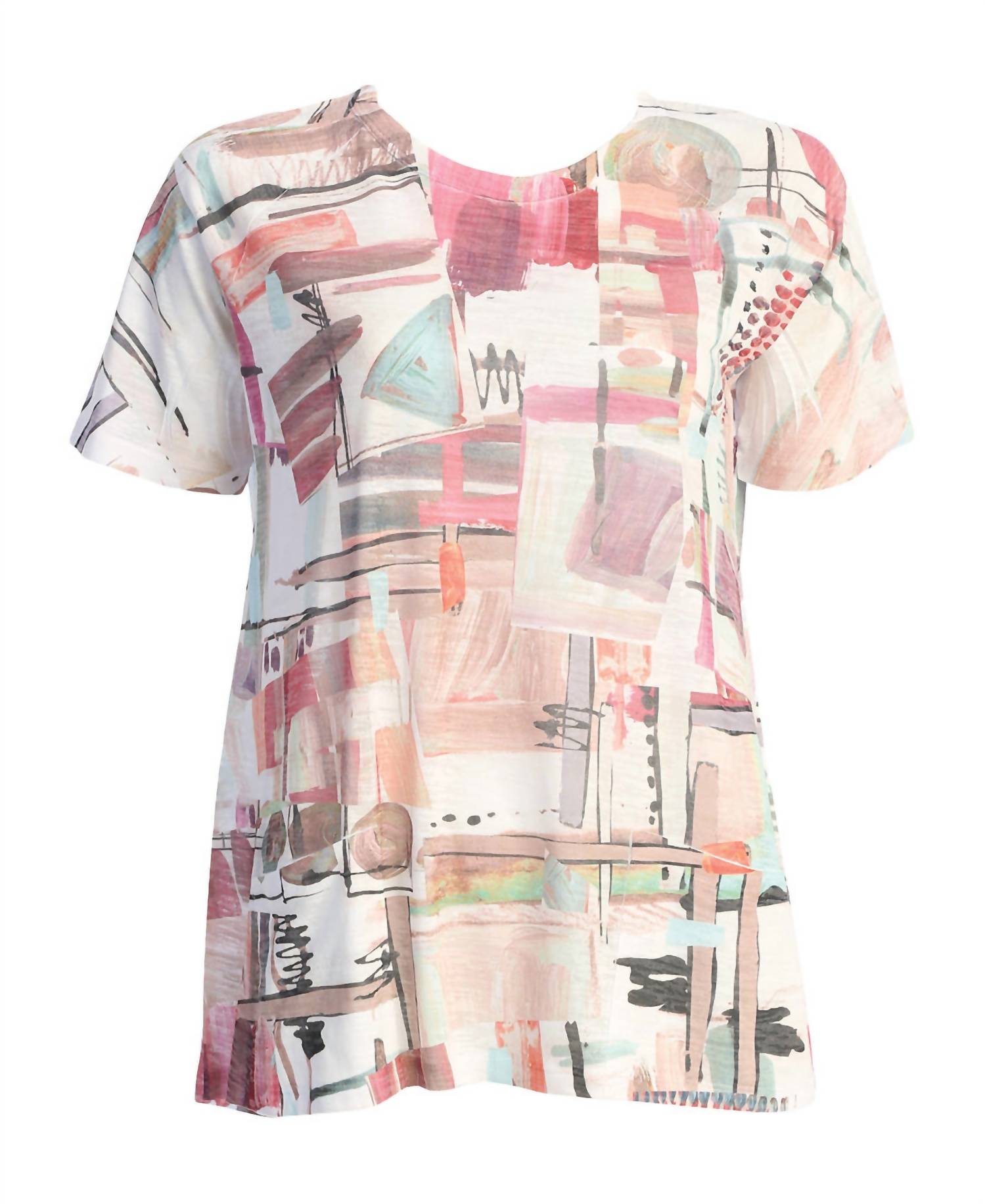 Jess & Jane - Women's Villa Patch Pocket Burnout Top